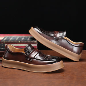 รองเท้าหนังแท้แบบสวมสไตล์มอนก์สแตรป คุณภาพสูง เหมาะสำหรับงานแต่งงานและใส่ลำลอง - Product Image 3