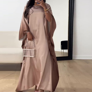 Sharut批发定制迪拜Abaya Kaftan土耳其穆斯林妇女谦虚Abaya妇女穆斯林服装Bisht和服领带染料Ombre Abaya - Product Image 2