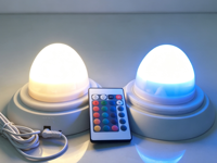 Unité d'éclairage LED pour tabouret globe en plastique PE, batterie rechargeable, télécommande, changement de couleur