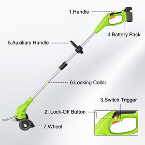 เครื่องสไตรเมอร์ไร้สาย9000RPM ใช้แบตเตอรี่12V จากโรงงานประเทศไทยพร้อมเครื่องยนต์125cc 2จังหวะสำหรับการดูแลสนามหญ้าด้วยตนเอง - Product Image 2