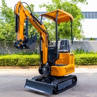 Mini-excavatrice 1 tonne avec moteur Koop et haute puissance, idéale pour les travaux d'horticulture, livraison gratuite, largement utilisée et facile à entretenir