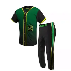 Мужская быстросохнущая спортивная одежда по низкой цене, оптовая продажа, лучший дизайн, 2024 индивидуальная бейсбольная форма с принтом логотипа