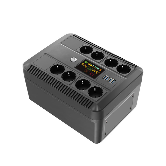 Horizontal Simulated Sine Wave Ups 850VA 12V LEM Display Backup Uninterruptible Power Supply for Router and Home