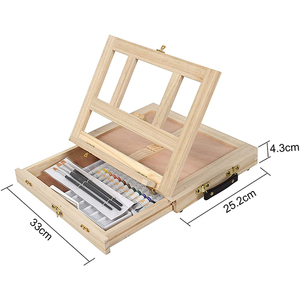 Set de <span class=keywords><strong>peinture</strong></span> <span class=keywords><strong>pour</strong></span> maches en bois, Kit de bureau, avec planche à <span class=keywords><strong>peinture</strong></span>, pinceaux en acryliques, 60 pièces - Product Image 4
