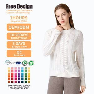 Wholesale High-Quality Winter Lady Long Sleeve <b>Jumper</b> Custom <b>Pullover</b> Knitwear Women’s Cotton Knit Sweater - Product Image 2