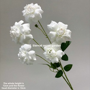 Rosas, Lirios y Tulipanes de Tela de Seda Artificial Blanca para Bodas, Hogar y Salón, Venta al por Mayor <span class=keywords><strong>en</strong></span> China - Product Image 2