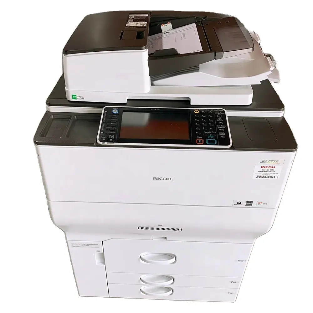 Migliore qualità Ricoh C8002 fotocopiatrici usate fotocopiatrici per Ricoh vendita stampante colorata 8002 usato fotocopiatrice