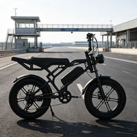 Vélo électrique 48V 350W, 20 pouces, tout-terrain, style moto rétro