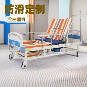 Cama de enfermería manual multifuncional para el cuidado en el hogar de pacientes mayores con estructura de acero inoxidable y acero al carbono. - Product Image 1