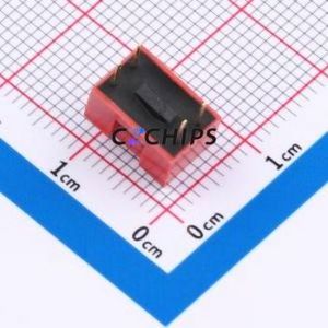 DSWB02LHGET DIP Switch Through hole Component (THT) Switch Flat Toggle, Raised Type Single Pole Single Throw 2 2.54mm - Product Image 2