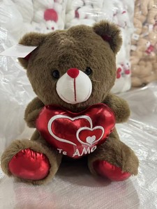 Orsacchiotto di Peluche Personalizzato Botu per San Valentino, Rosso con Cuore, Morbido al Tatto, Regalo per la Festa della Mamma, <span class=keywords><strong>Natale</strong></span>, Ragazze - Product Image 5