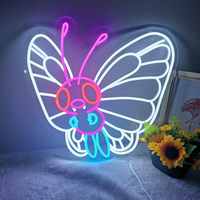 Lasersnijden Paddestoel Neon Sign Met Usb Kleurrijke Neon Licht Met Rocker Switch Voor Kinderkamer Deco
