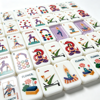 Jeu de Mahjong Américain Yoga Design, 160 Tuiles en Acrylique Premium, Jeu de Table Complet pour Soirées Féminines et Cadeaux de Fêtes
