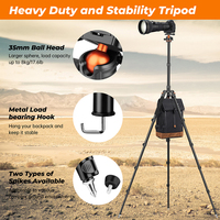 Trépied professionnel pour caméra vidéo 2m en aluminium avec monopode détachable, niveau à bulle, verrouillage à bascule, portable