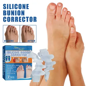 Silikon Bunion düzelticiler kemer çöküşü yürüyüş ağrı giderici darbeye Bunion düzeltici kadınlar için ayak bakımı ayak yıkama ayakkabı 2 adet