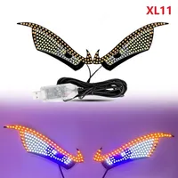 Nouvelles bandes lumineuses LED universelles pour vitres arrière de voiture, panneau d'affichage pour pare-brise, lampes décoratives œil de démon, USB