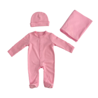 Haute qualité filles vêtements ensembles nouveau-né bébé vêtements avec garniture Picot à manches longues coton pyjamas bébé barboteuses
