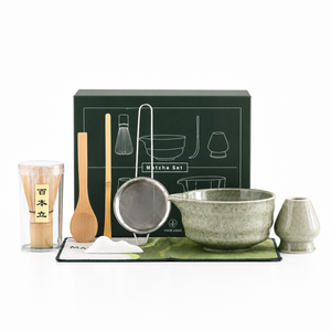 Individuelles Logo Neues Japanisches Bambus-Matcha-Tee-Set mit Besen, Löffel, Matcha-Schale, Keramikhalter, Handgefertigtes Matcha-Besen-Set - Product Image 1