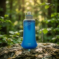 Gourde souple professionnelle en TPU léger de 650 ml et 1000 ml pour l'hydratation, idéale pour le marathon, la course à pied, la randonnée et le cyclisme