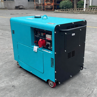 Grupo Electrógeno Diésel Silencioso de 5kW-12kW Monofásico y Trifásico 50/60Hz con Interruptor de Transferencia Automática, Diseño Portátil y Ruedas
