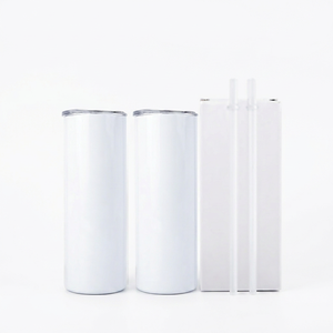 USA Stock Stainless Steel Vacuum Insulated Double Wall 15oz Tumbler with <b>Plastic</b> <b>Straw</b> - Product Image 1