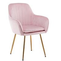 Chaise de salle à manger en tissu velours, accoudoir doux, pour restauration rapide, restaurant, bar, maison, prix le plus bas, Offres Spéciales