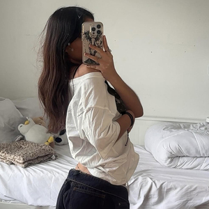 เสื้อยืดผู้หญิงสไตล์ Y2K สตรีทแวร์ ลายริมฝีปาก ไหล่เดียว ทรงหลวม ฮิปฮอป ลำลอง เสื้อซัมเมอร์ ขายส่ง - Product Image 5