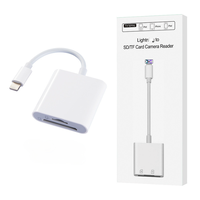 Lector de Tarjetas OTG Multi-Puerto Tipo-C / 8 Pines, Compatible con Tarjetas TF/SD para Teléfonos Android, Tabletas, Laptops y Cámaras