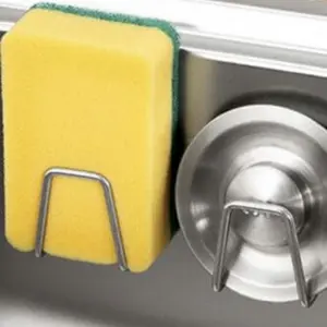 Porta cucina adesiva in acciaio inox spugna lavello impermeabile in spugna di scarico scaffale organizer cucina e accessori per la conservazione