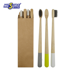 Ronda de cepillo de dientes de bambo de carbón natural cepillo de dientes - Product Image 1