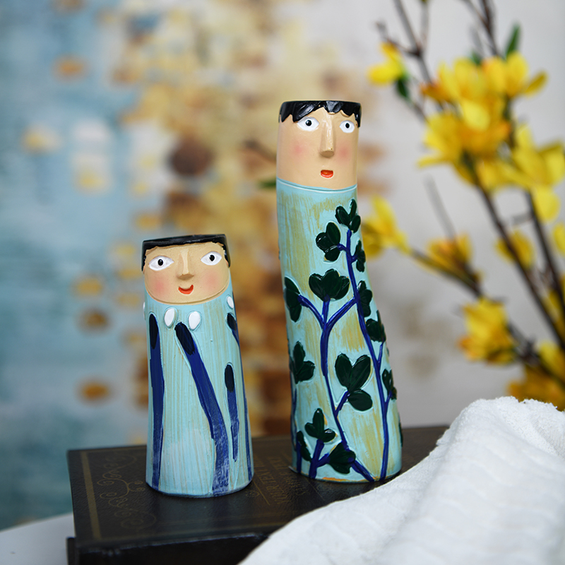 2 набора, ваза-цилиндр из смолы для украшения