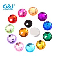 Strass en acrylique multicolores à facettes plates et rondes en gros pour vêtements et chaussures – Accessoires DIY en vrac