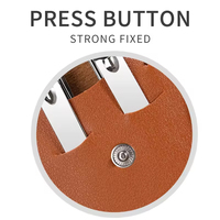 Ensemble de manucure et pédicure professionnel JM de haute qualité en acier inoxydable, 4 pièces, avec étui en cuir PVC, outils de réparation des ongles faciles à utiliser