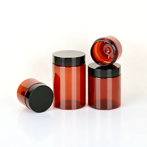 Botellas de plástico PET vacías color marrón ámbar, a prueba de luz, para envasado de productos químicos y cosméticos - Product Image 6