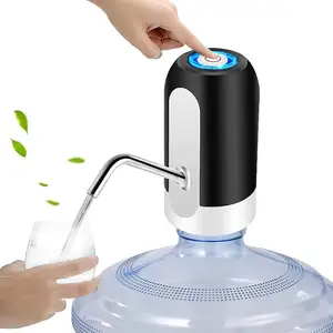 Pompa botol air portabel Mini, Dispenser air listrik otomatis isi ulang daya USB, tekan air saklar otomatis