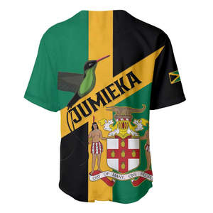Jersey Bisbol Jamaika Hari Ke-64 Hari Kemerdekaan Kebanggaan Jamaika Kemeja Bisbol Poliester Kasual Pria Berkualitas Tinggi - Product Image 4