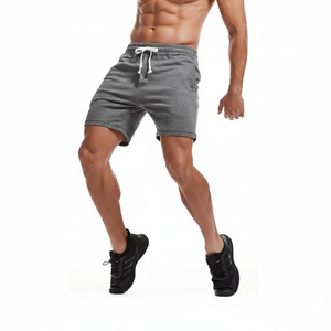 Shorts de jogging et de course pour hommes en toile polyester/coton délavée à l'acide, épais, à séchage rapide et respirants - Product Image 1