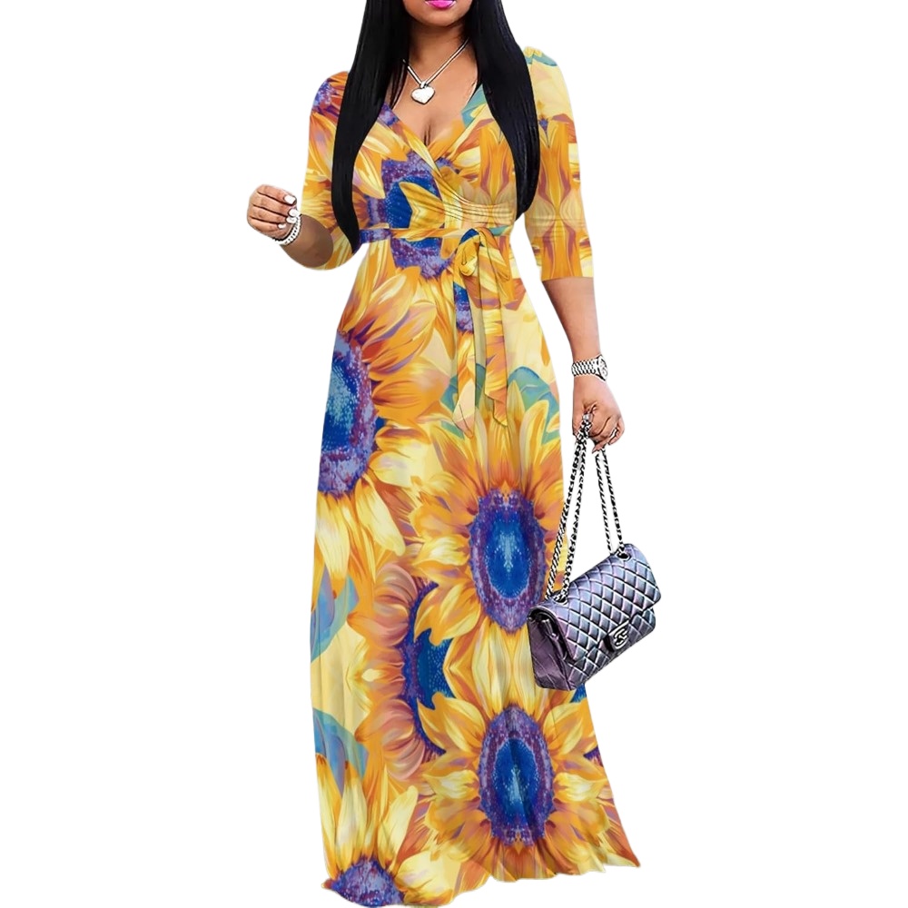 empire waist casual dresses with sleeves Women Summer Casual Short Sleeve Dresses Empire Waist Dress with Pocke –  Divahotcouture main image 0
