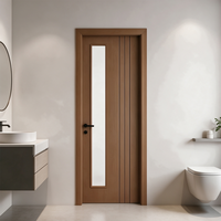 Porte en verre WPC, panneau composite vitré pour suite d'hôtel de luxe, salle de bain principale, étanche et résistant à l'humidité
