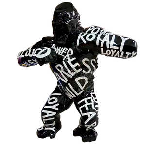 Orangutan Donkey <strong>Kong</strong> Statue <strong>Life</strong>-<strong>Size</strong> Modern Resin Crafts Hand Painted Fiberglass Fluid Art Gorilla <strong>King</strong> <strong>Kong</strong> Figurine - Product Image 1