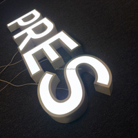Letrero Personalizado para Tienda, Diseño de Letras con Iluminación LED Frontal, Letrero Luminoso para Negocios en Exteriores