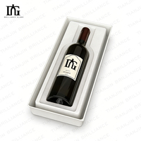 Boîte d'emballage vide en carton pour deux bouteilles de vin, personnalisée, boîte cadeau de luxe en papier pour un seul verre à vin