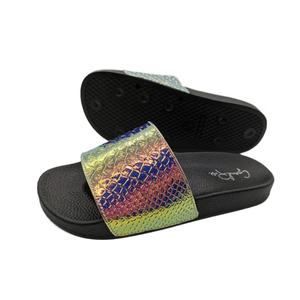 Design personnalisé GRS Trendy Personnalisé hommes à carreaux dorés vamp slide Sandales <span class=keywords><strong>d</strong></span>'été EVA pantoufles <span class=keywords><strong>d</strong></span>'intérieur - Product Image 2