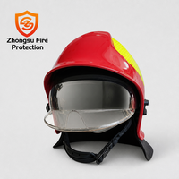 Casque de pompier professionnel résistant à la chaleur, casque de sécurité pour pompiers avec visière, lunettes de protection et protection du cou, fabrication OEM