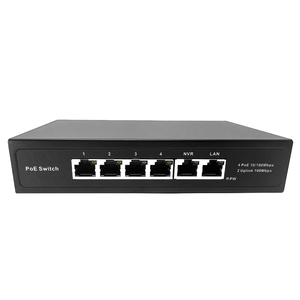 PoE Switch per controllo accessi 4 + 2 100Mbps Plug and Play facile da gestire e mantenere con funzioni SNMP e QoS - Product Image 1