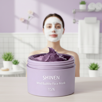 Masque facial à bulles OEM, masque à bulles de boue blanchissant et éclaircissant, masque profond à bulles de basilic sacré, masque à bulles d'oxygène, masque à bulles d'argile à la rose et à l'aloe vera