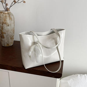 Bolso de Hombro Elegante 2025, Color Sólido, Simple, para Mujer, Bolsos Tote, Bolsos Cruzados de Cuero PU, Bolsos de Diseñador - Product Image 3