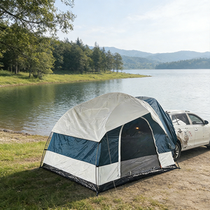 Tente de <span class=keywords><strong>camping</strong></span> portable <span class=keywords><strong>pour</strong></span> SUV, double couche, pliable, avec structure en aluminium, trois saisons, imperméable, <span class=keywords><strong>pour</strong></span> extérieur, meilleure visibilité - Product Image 2
