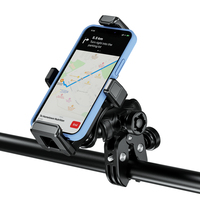 Support de téléphone pour guidon de moto en alliage d'aluminium antivol avec verrouillage sécurisé, étanche à la poussière et à l'eau