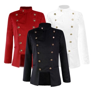 Baige para hombre de doble botonadura Blazer chaqueta Slim Fit Stand Collar <span class=keywords><strong>traje</strong></span> Hsoter novio <span class=keywords><strong>traje</strong></span> de <span class=keywords><strong>boda</strong></span> - Product Image 1